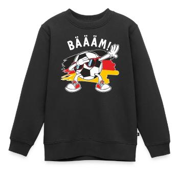 BÄÄM style cartoon dabping football Allemagne - Sweat Premium enfant bio - noir - Devant - AI Model Kid Female (0cm)