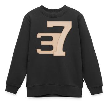 37 Numeral Art in Peach - Kids Premium Organic Sweatshirt - black - Front - AI Model Kid Female (0cm)