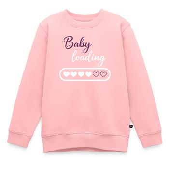 Baby Loading Heart Progress - Kids Premium Organic Sweatshirt - rose - Front - AI Model Kid Female (0cm)
