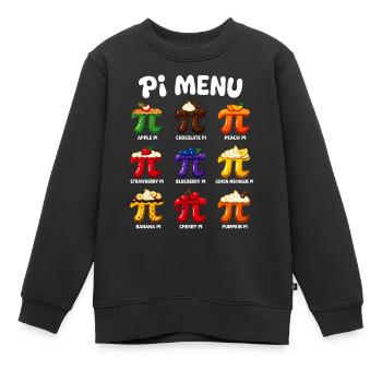 Pi Menu Mathématiques Conception de gâteau Pi Day - Sweat Premium enfant bio - noir - Devant - AI Model Kid Female (0cm)