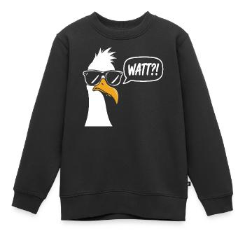 Sonnenbrillen Möwe mit Watt?! - Kinder Premium Organic Sweatshirt - Schwarz - Vorne - AI Model Kid Female (0cm)