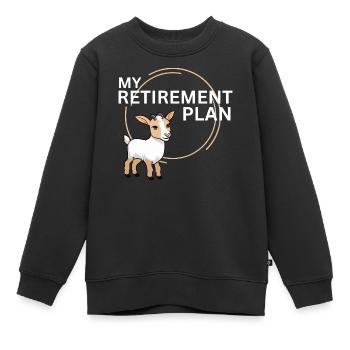 Plan de retraite des chèvres : cadeau amusant pour l’éleveur de chèvres - Sweat Premium enfant bio - noir - Devant - AI Model Kid Female (0cm)
