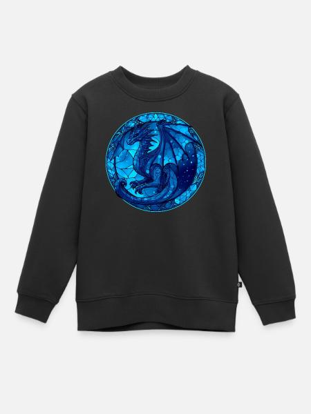 Blue Dragon - Kinder Premium Organic Sweatshirt - Schwarz