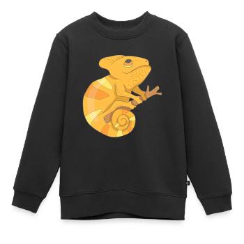 Chamäleon - Kinder Premium Organic Sweatshirt - Schwarz - Vorne - AI Model Kid Female (0cm)