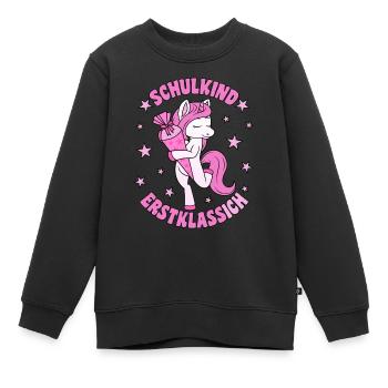 Schulkind 2026 Erstklassich Einschulung Einhorn - Kinder Premium Organic Sweatshirt - Schwarz - Vorne - AI Model Kid Female (0cm)