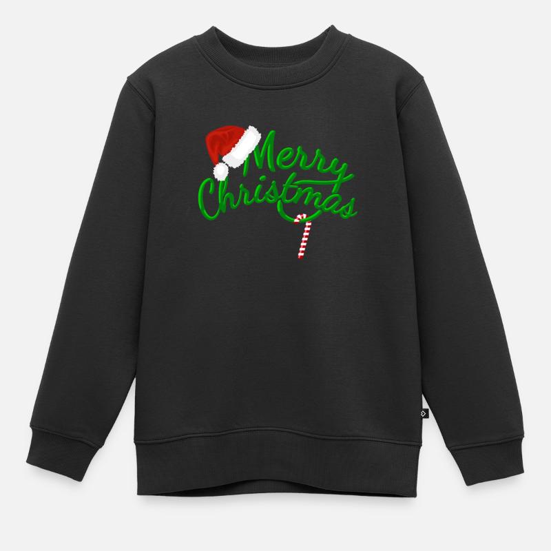 JOYEUX NOËL - Joyeux Noël - Candy Cane - Sweat Premium enfant bio - noir