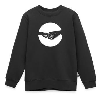 Famille - Enfants - Père et fils - Grand-père et petit-fils - Sweat Premium enfant bio - noir - Devant - AI Model Kid Female (0cm)