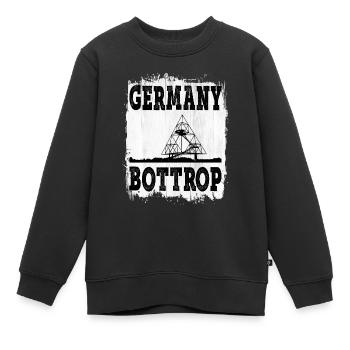 Bottrop Germany City Skyline Tetrahedron - Kids Premium Organic Sweatshirt - black - Front - AI Model Kid Female (0cm)