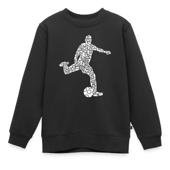 Fußballspieler Symbole Fußball Spieler Fußballer - Kinder Premium Organic Sweatshirt - Schwarz - Vorne - AI Model Kid Female (0cm)