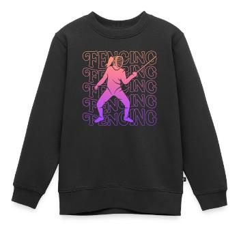 Fechter Fechtmeister Damen Frauen Mädchen Fechten - Kinder Premium Organic Sweatshirt - Schwarz - Vorne - AI Model Kid Female (0cm)