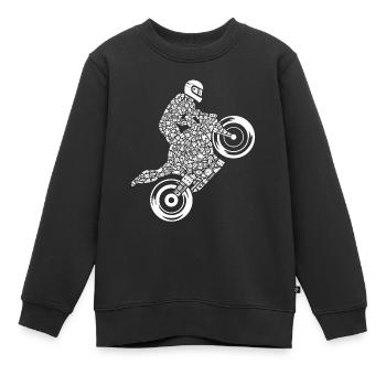 Rennmaschine Motorrad Fahrer Herren Rennmotorrad - Kinder Premium Organic Sweatshirt - Schwarz - Vorne - AI Model Kid Female (0cm)
