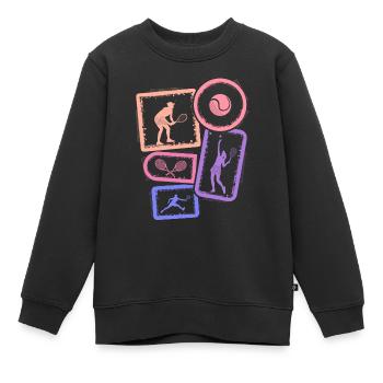 Tennis Spieler Damen Tennisspieler Mädchen - Kinder Premium Organic Sweatshirt - Schwarz - Vorne - AI Model Kid Female (0cm)
