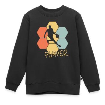 Player, Basketball, Streetball, Bball - Kinder Premium Organic Sweatshirt - Schwarz - Vorne - AI Model Kid Female (0cm)