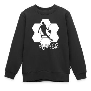 Player Basketball Streetball Bball - Kinder Premium Organic Sweatshirt - Schwarz - Vorne - AI Model Kid Female (0cm)