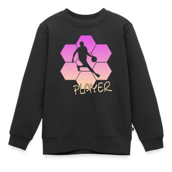 Basketball - Kinder Premium Organic Sweatshirt - Schwarz - Vorne - AI Model Kid Female (0cm)