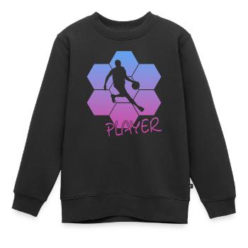 Basketball Player Bball Streetball - Kinder Premium Organic Sweatshirt - Schwarz - Vorne - AI Model Kid Female (0cm)