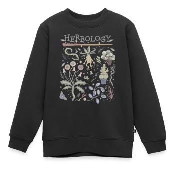 Harry Potter Herbology Herbes Botaniques Design - Sweat Premium enfant bio - noir - Devant - AI Model Kid Female (0cm)