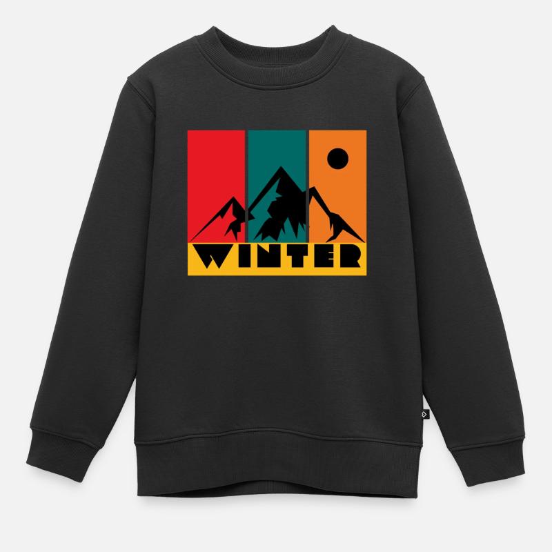 Winter - Kinder Premium Organic Sweatshirt - Schwarz