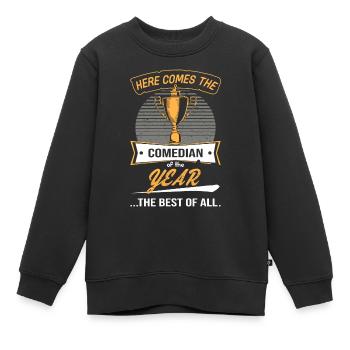 Trophée trophée des comédiens de l’année - Sweat Premium enfant bio - noir - Devant - AI Model Kid Female (0cm)