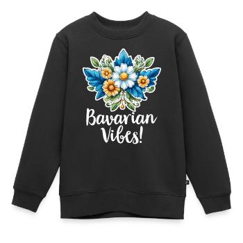 BOUQUET DE VIBRATIONS BAVAROISES - Sweat Premium enfant bio - noir - Devant - AI Model Kid Female (0cm)