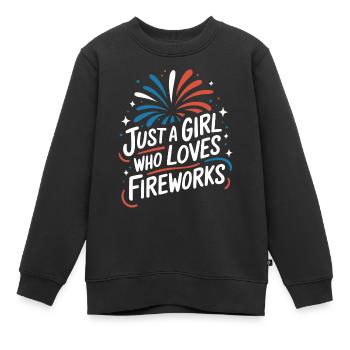 Pyrotechniker Feuerwerk Pyrotechnik - Kinder Premium Organic Sweatshirt - Schwarz - Vorne - AI Model Kid Female (0cm)