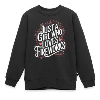 Pyrotechniker Feuerwerk Pyrotechnik - Kinder Premium Organic Sweatshirt - Schwarz - Vorne - AI Model Kid Female (0cm)