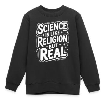 Athéisme, athée, anti-religion, agnostique - Sweat Premium enfant bio - noir - Devant - AI Model Kid Female (0cm)