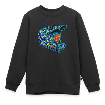 Helm Mountainbike - Kinder Premium Organic Sweatshirt - Schwarz - Vorne - AI Model Kid Female (0cm)