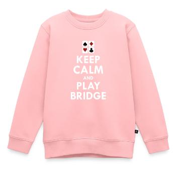 Jouer cartes Bridge jeu Addict Fan Player Gamer - Sweat Premium enfant bio - rose - Devant - AI Model Kid Female (0cm)