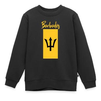Drapeau de la Barbade Bajan Independence Day Caraïbes - Sweat Premium enfant bio - noir - Devant - AI Model Kid Female (0cm)