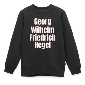 Georg Friedrich Wilhelm Hegel Schrift - Kinder Premium Organic Sweatshirt - Schwarz - Vorne - AI Model Kid Female (0cm)