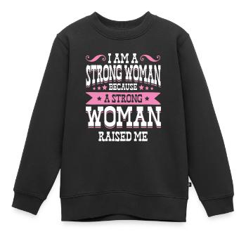 starke Frauen Frauenpower - Kinder Premium Organic Sweatshirt - Schwarz - Vorne - AI Model Kid Female (0cm)