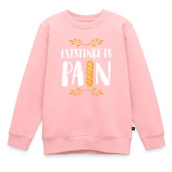 Pain baguette - Sweat Premium enfant bio - rose - Devant - AI Model Kid Female (0cm)