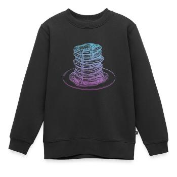 Icône de crêpes crêpes - Sweat Premium enfant bio - noir - Devant - AI Model Kid Female (0cm)