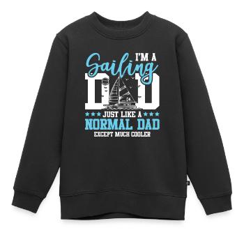 voile papa voile voile - Sweat Premium enfant bio - noir - Devant - AI Model Kid Female (0cm)