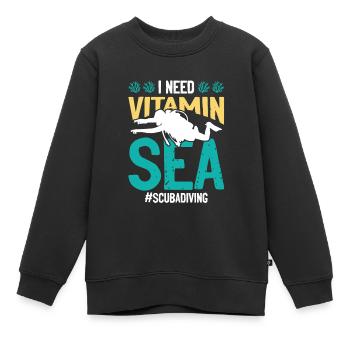 Tauchen Taucher vitamin - Kinder Premium Organic Sweatshirt - Schwarz - Vorne - AI Model Kid Female (0cm)