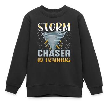 Storm chaser in training Shirt for Tornado chasers - Kinder Premium Organic Sweatshirt - Schwarz - Vorne - AI Model Kid Female (0cm)