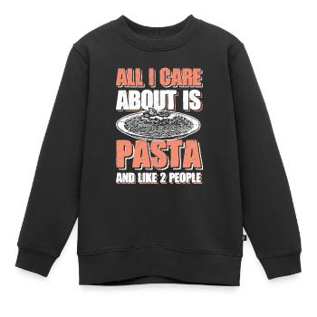 Pasta spaghetti - Kinder Premium Organic Sweatshirt - Schwarz - Vorne - AI Model Kid Female (0cm)