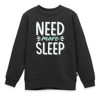 Il faut dormir - Sweat Premium enfant bio - noir - Devant - AI Model Kid Female (0cm)