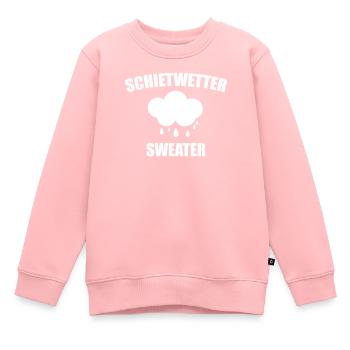 SCHIETWETTER SWEATER - Kinder Premium Organic Sweatshirt - Rosa - Vorne - AI Model Kid Female (0cm)