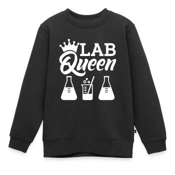 labor accessories - Lab queen - Sweat Premium enfant bio - noir - Devant - AI Model Kid Female (0cm)