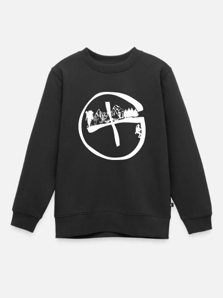Geocaching motif - Sweat Premium enfant bio - noir