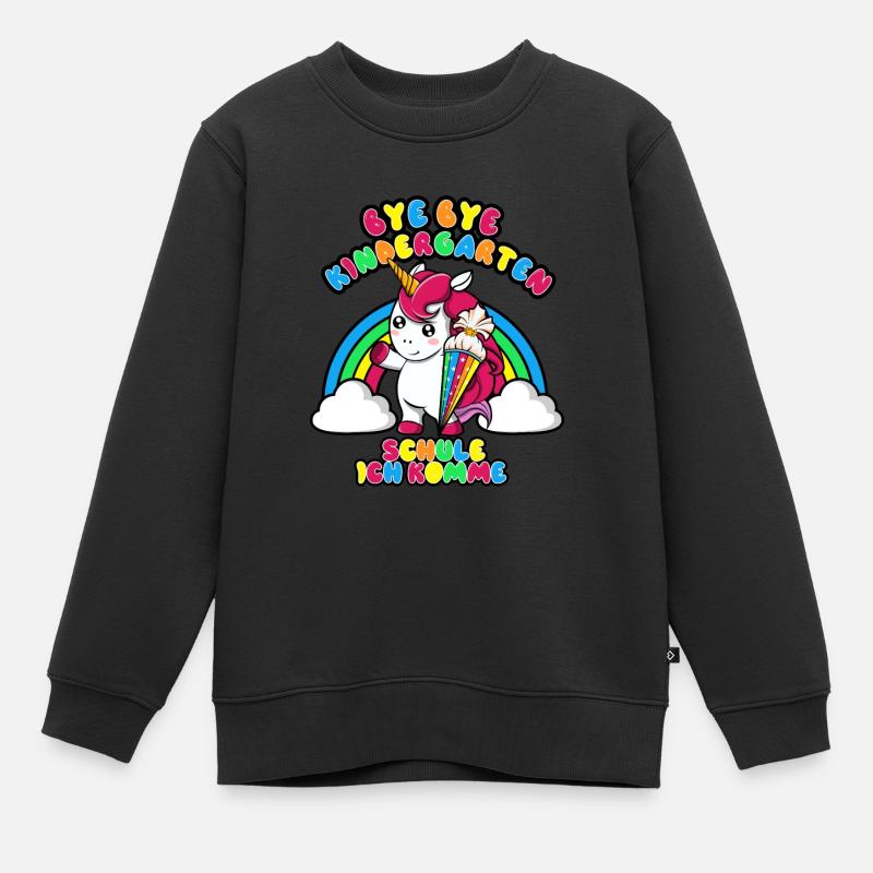 Abschied Kindergarten Schulkind 2022 - Kinder Premium Organic Sweatshirt - Schwarz