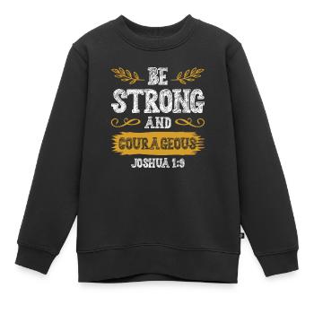 Bible verse Christian Faith - Kids Premium Organic Sweatshirt - black - Front - AI Model Kid Female (0cm)