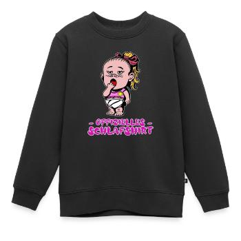 offizielles Schlafshirt - Schlafanzug - Nachthemd - Kinder Premium Organic Sweatshirt - Schwarz - Vorne - AI Model Kid Female (0cm)