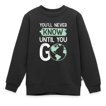 Voyage travel - Sweat Premium enfant bio - noir - Devant - AI Model Kid Female (0cm)