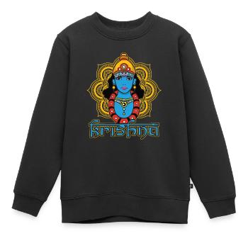 Krishna Hindu-Gott - Kinder Premium Organic Sweatshirt - Schwarz - Vorne - AI Model Kid Female (0cm)