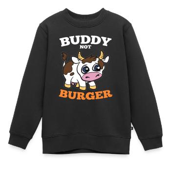 Kumpel nicht Burger süßes Kuh Kalb Kalb - Kinder Premium Organic Sweatshirt - Schwarz - Vorne - AI Model Kid Female (0cm)