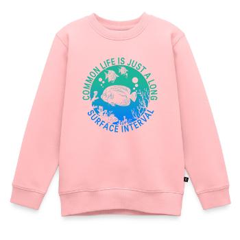 Korallenriff Taucher Design, Tauchen - Kinder Premium Organic Sweatshirt - Rosa - Vorne - AI Model Kid Female (0cm)