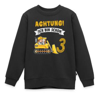 3 Jahre alt Bagger Jungen Bulldozer - Kinder Premium Organic Sweatshirt - Schwarz - Vorne - AI Model Kid Female (0cm)